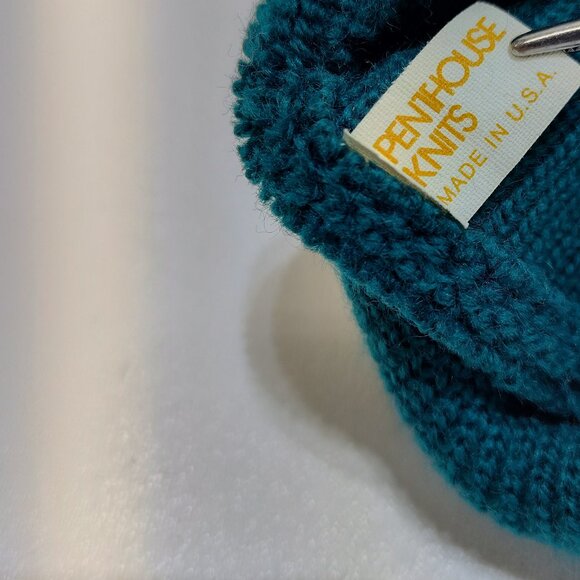 Penthouse Knits Made In USA Winter Ski Hat Beanie Striped Knit One Size Vintage - Picture 3 of 6